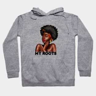 My African Roots, Black Pride, Afro African Woman Hoodie